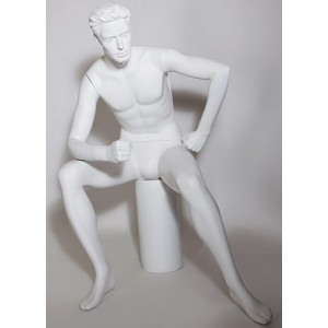 Манекен мужской скульптурный, сидячий, Высота манекена: 122 см