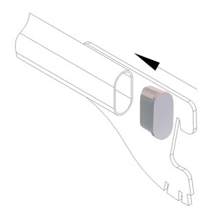 Заглушка для овальной трубы 30х15 мм (для GL38)