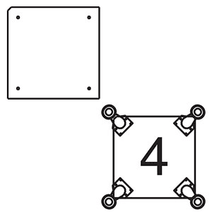 Платформа для дополнительных опор для витрин В-1, В-01, В-1С, В-01С (опоры приобретаются отдельно)