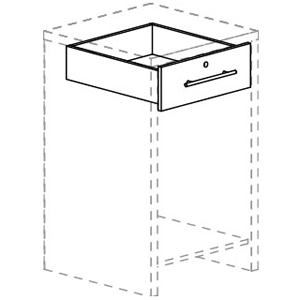 Ящик с замком для углового внутреннего прилавка