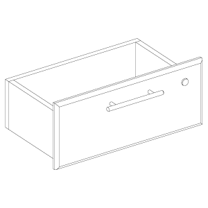 Ящик верхний с замком, одиночный для прилавков 	GSS.004. Материал 	МДФ окрашенный