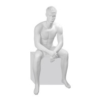 Манекен мужской, скульптурный, сидячий. Высота	132 см