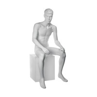 Манекен мужской, скульптурный, сидячий. Высота	136 см
